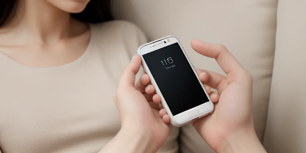 hand holding phone