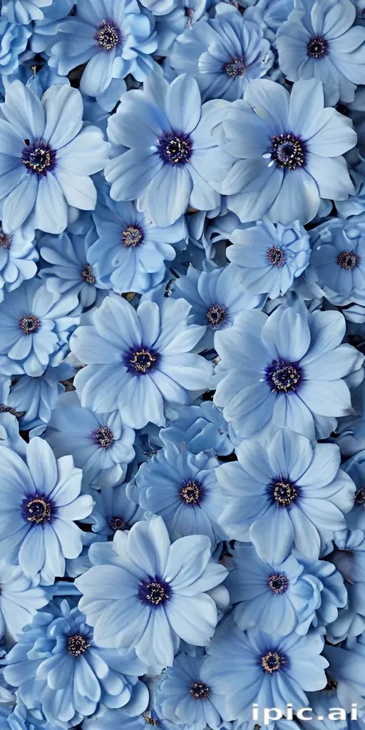 blue flower wallpaper aesthetic