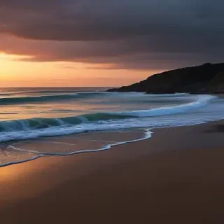 dark beach wallpaper