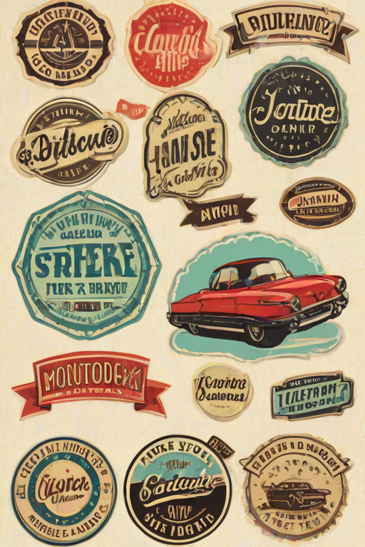 vintage stickers png