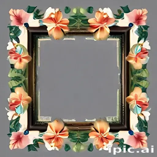 frame with flowers