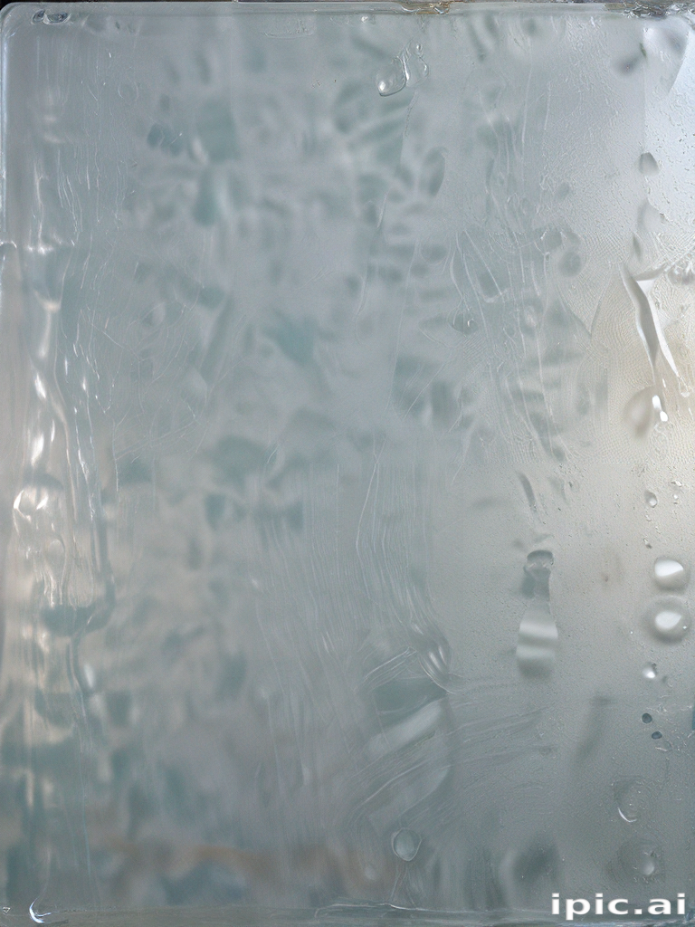 Translucent Water Texture Translucent Surface with Water Droplets and Abstract Patterns of Texture