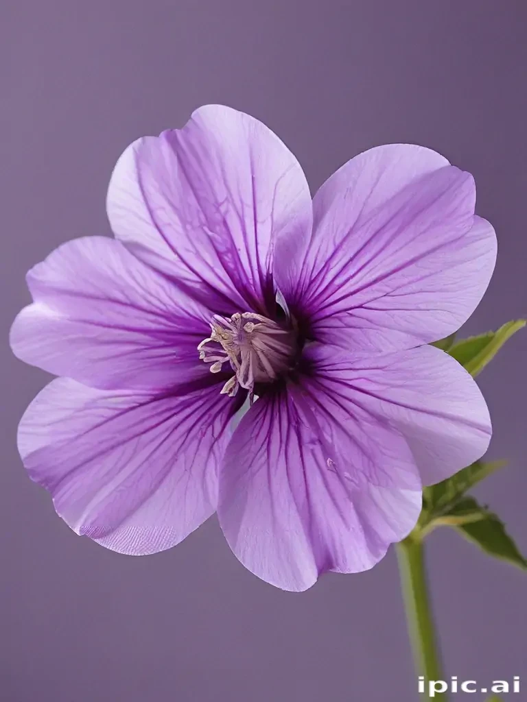 transparent purple flower