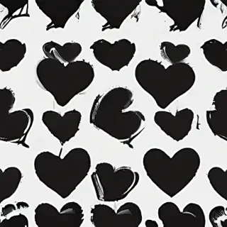 black heart transparent