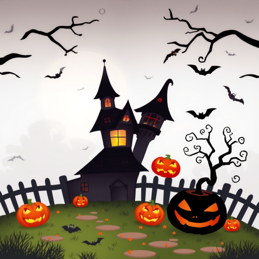 halloween border transparent