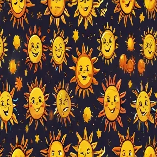 cartoon suns