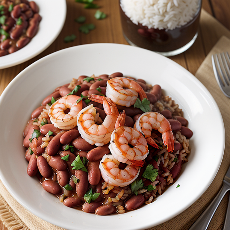 red beans and rice with shrimp