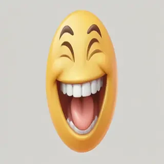 transparent laughing emoji