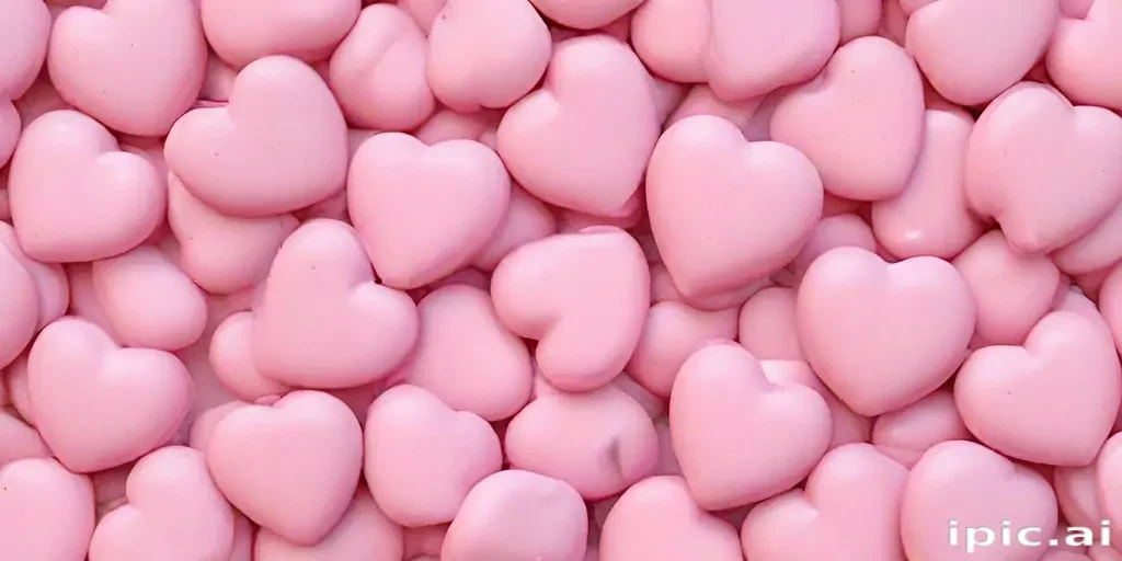 pink hearts aesthetic