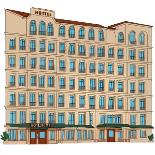 clipart of hotel