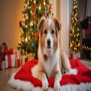 pictures of dogs christmas