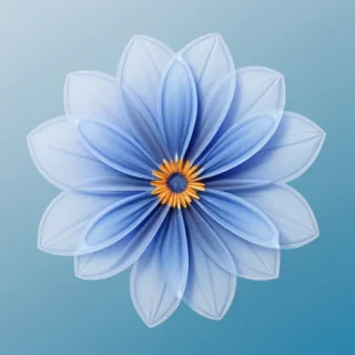 blue flower transparent background