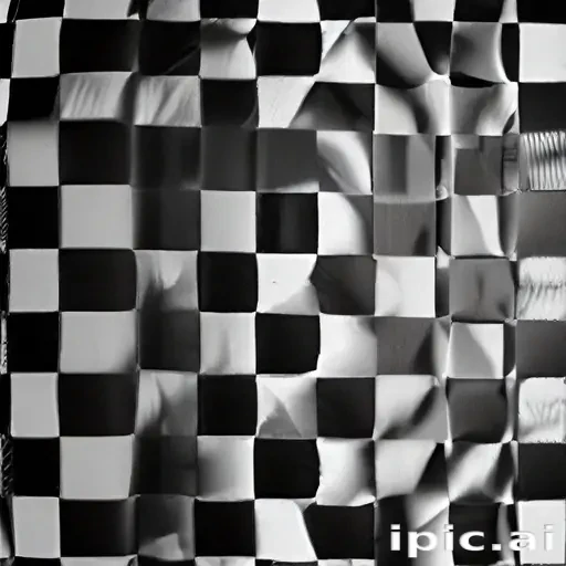 black and white checkered background