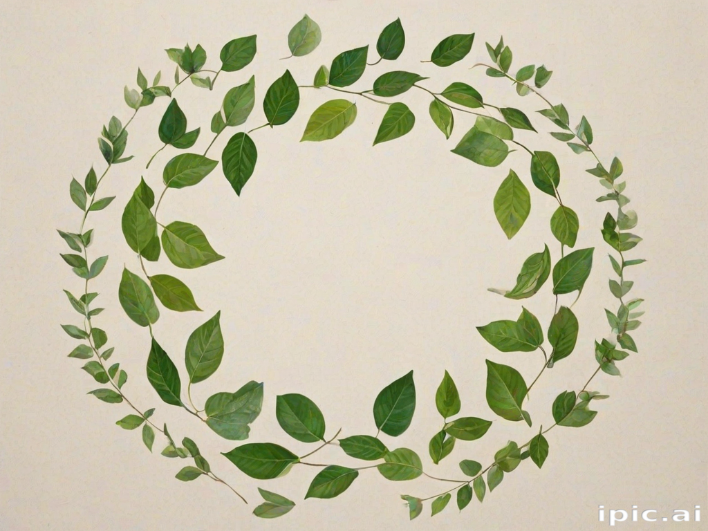 circle with leaves