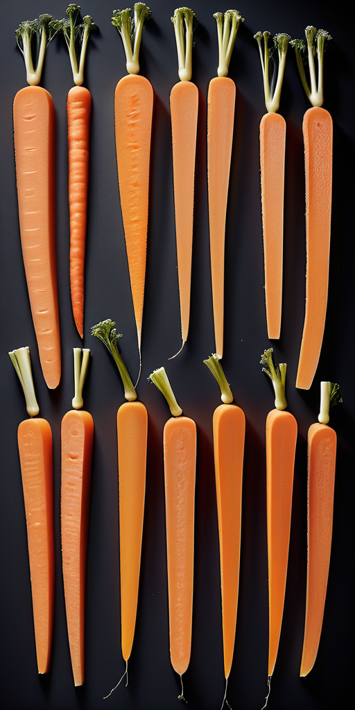 shapes of many carrot slices nyt