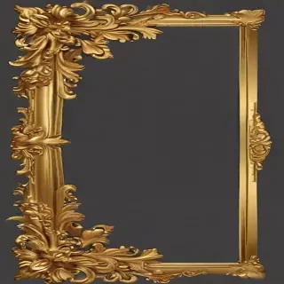 transparent background gold border