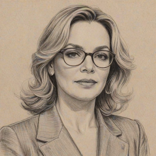 Appealing Kim Cattrall, pencil sketch, portrait of Dazzling woman 1945s in glasses, hair style beatnik, outline, clear lines, fine lines, 8k