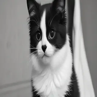 black and white cute