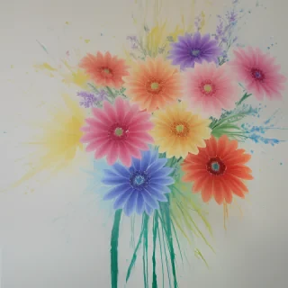aesthetic flower painting