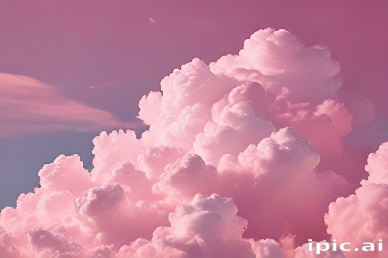 Soft Pink Clouds Forming a Dreamy Sky at Sunset