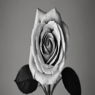 rose with black and white background