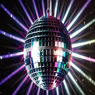 transparent disco ball