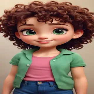 cartoon characters with curly hair