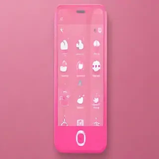 pink home screen