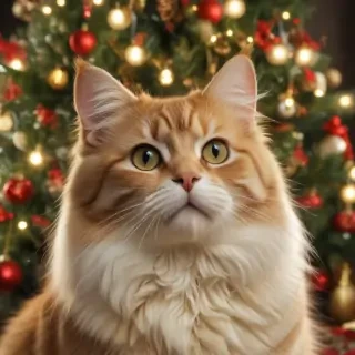 christmas cat background