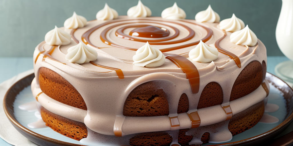 spice cake with caramel frosting