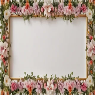 frame with flowers