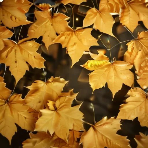golden leaves background