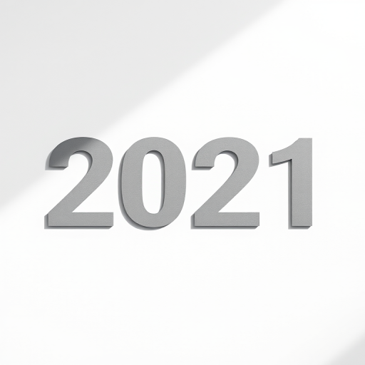 Generate an abstract minimalist design featuring the numbers 2021 in various shades of gray against a white background, using a Canon EOS R5 with a 50mm f/1.2 lens, aperture set to f/2.8 for depth of field, shot from a top-down view to emphasize the shapes and shadows.
