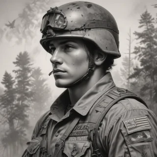 military drawing