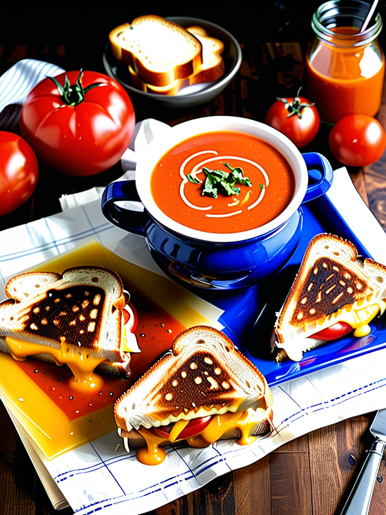 grilled cheese tomato soup recipe
