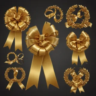 gold ribbon clipart