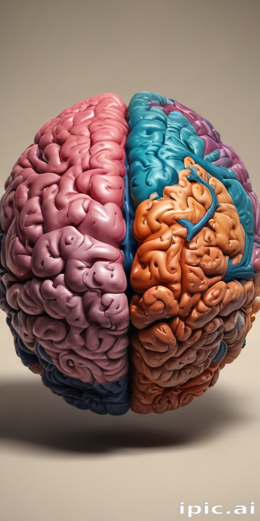 A Colorful Representation of the Human Brain with Distinct Hemispheres