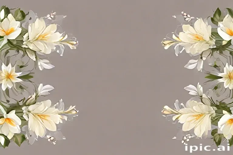 flower border transparent