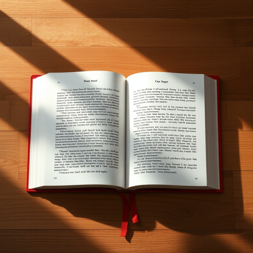 Create a high-quality illustration of an open eBook with a minimalist design, using a Canon EOS R5, 50mm lens, f/2.8 aperture, ISO 100, shot from a top-down view with soft lighting.
