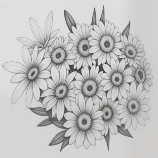 flower drawings pencil
