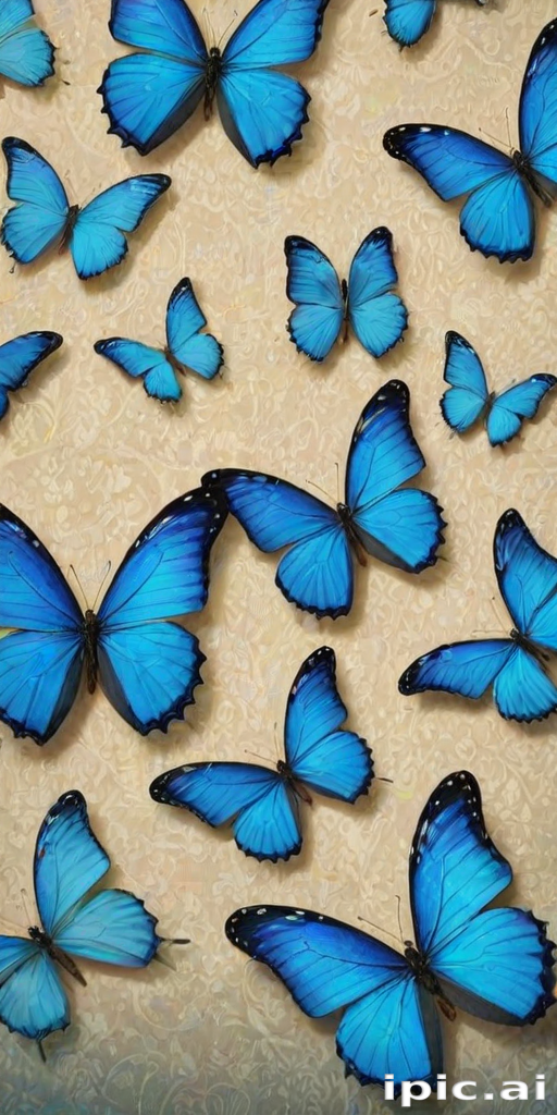 blue butterfly background