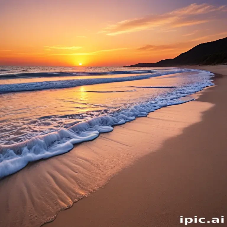 beach background sunset