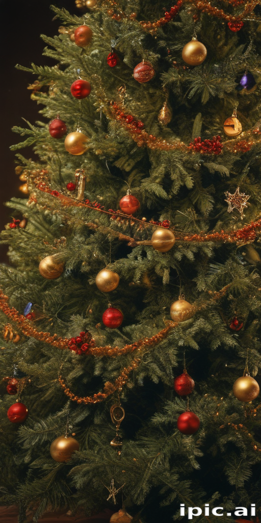 Beautifully Decorated Christmas Tree with Colorful Ornaments and ...