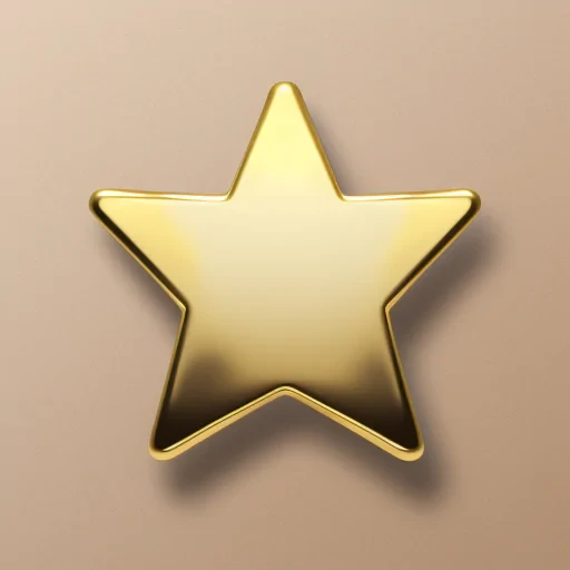 gold star sticker png