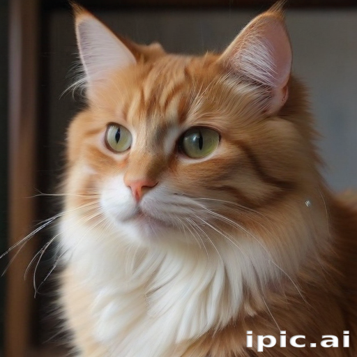 Close-Up Portrait of a Majestic Ginger Cat with Striking Green Eyes