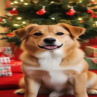 pictures of dogs christmas