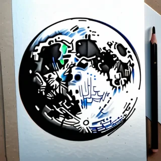 the moon sketch