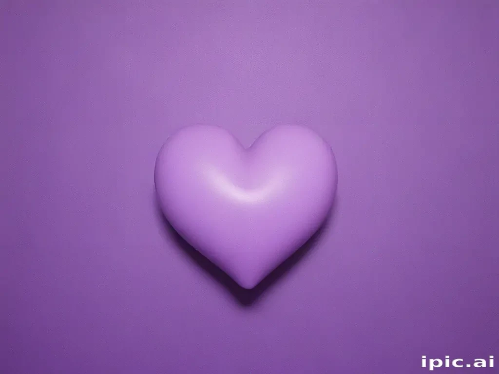 purple aesthetic heart