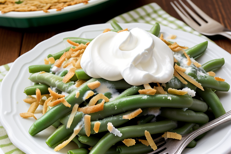 green bean casserole with sour cream