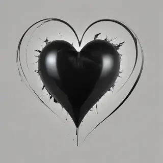black heart transparent